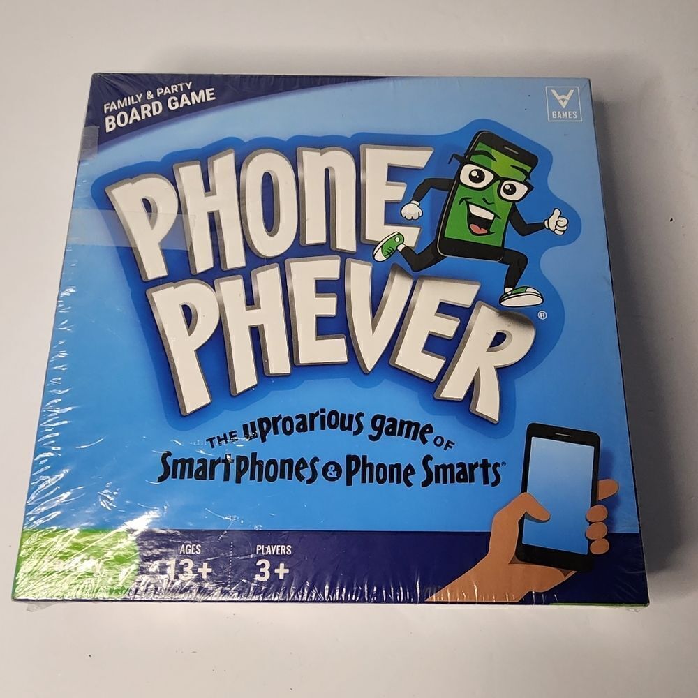 New PHONE PHEVER Board Party Game SEALED For Smartphones Family Fun Ages 13+ NIB